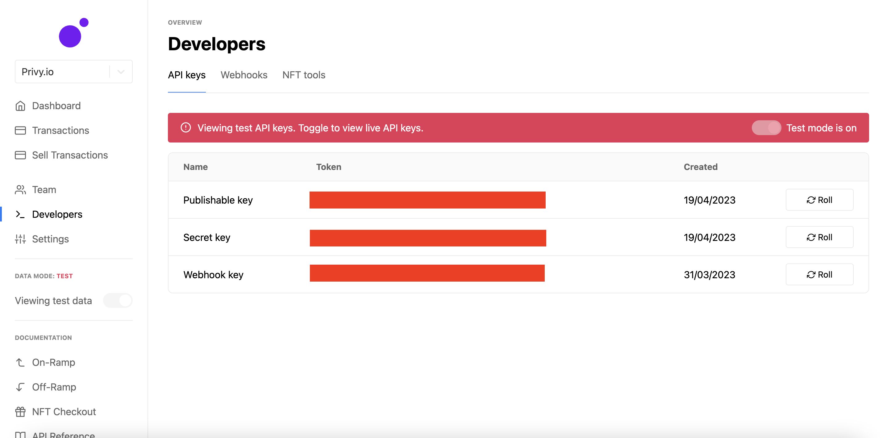 Getting Moonpay API Keys